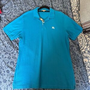 Burberry Men’s Bright Turquoise Polo Shirt